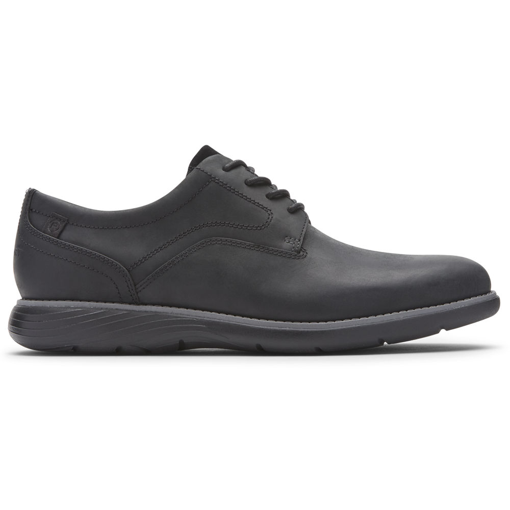 Oxfords Rockport Homem Pretas - Garett Plain Toe - 53427HTUJ